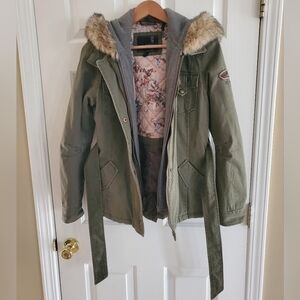 Buffalo Outerwear by David Bitton Green Faux Fur coat XS